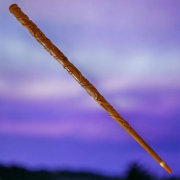 Hermione Granger Wand Magic Harry Potter Series Hard Plastic Textured Brown - Picture 9 of 10